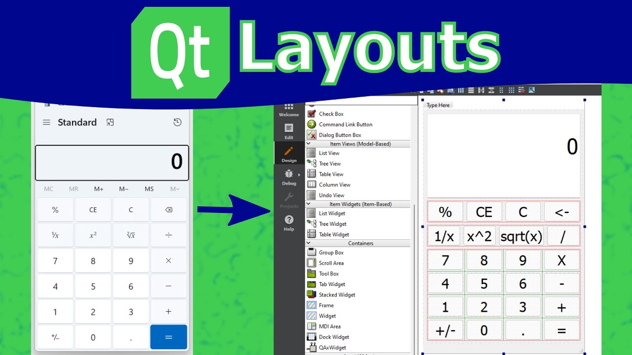 Как использовать Qt Layouts