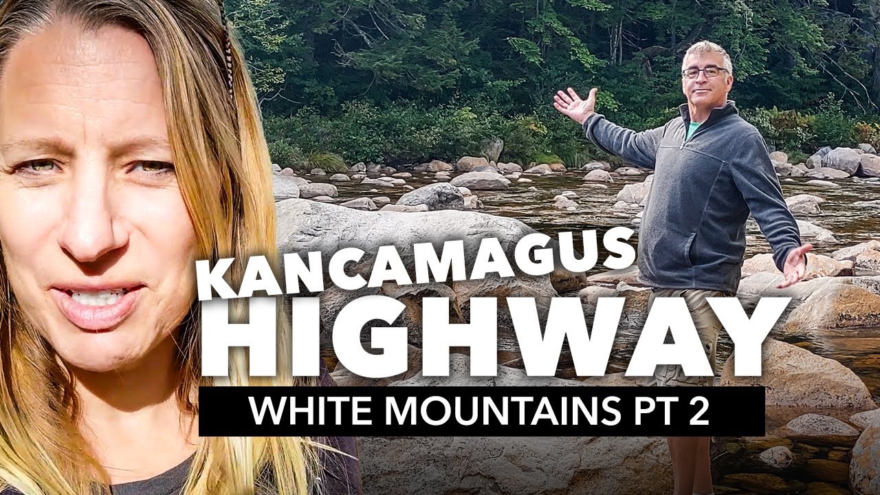 Scenic Kancamagus Highway! Van life couple in the White Mountains of NH (New England road trip)