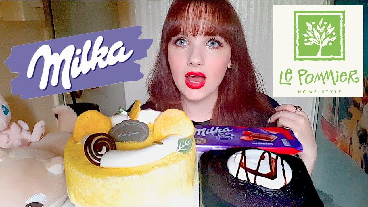 SWEET POTATO CAKE & CHOCOLATE BROWNIE MUKBANG 🍠 고구마케익 초코브라우니 먹방