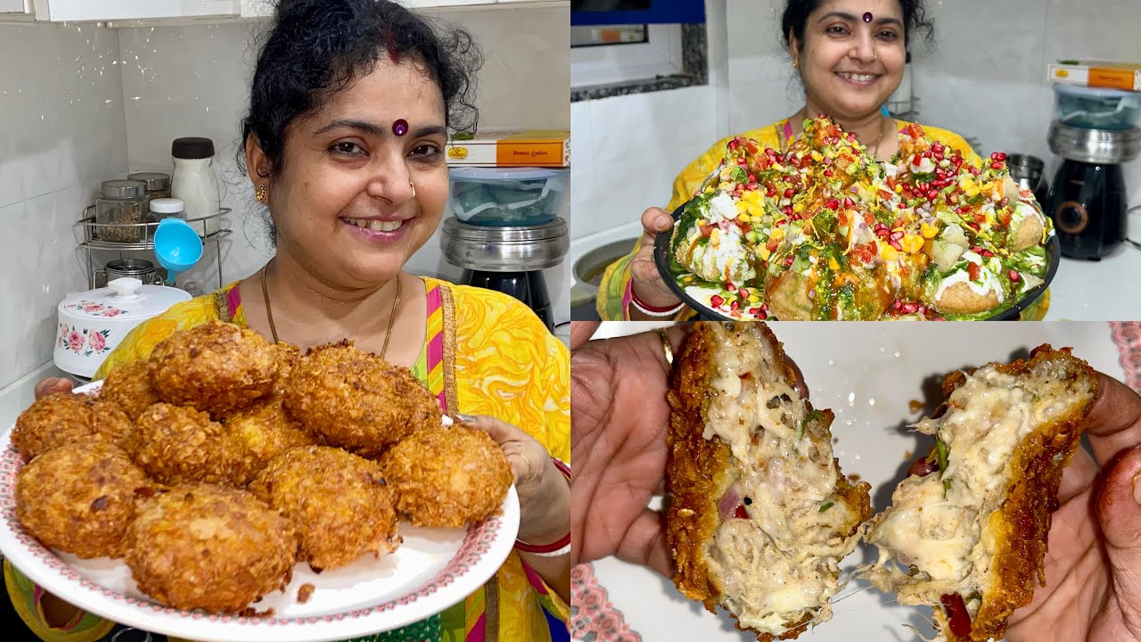 BUFFALO SHREDDED CHICKEN CHEESE BALLS RECIPE WITH MADDYEATS COMMENTARY 😁 KACHORI CHAAT RECIPE
