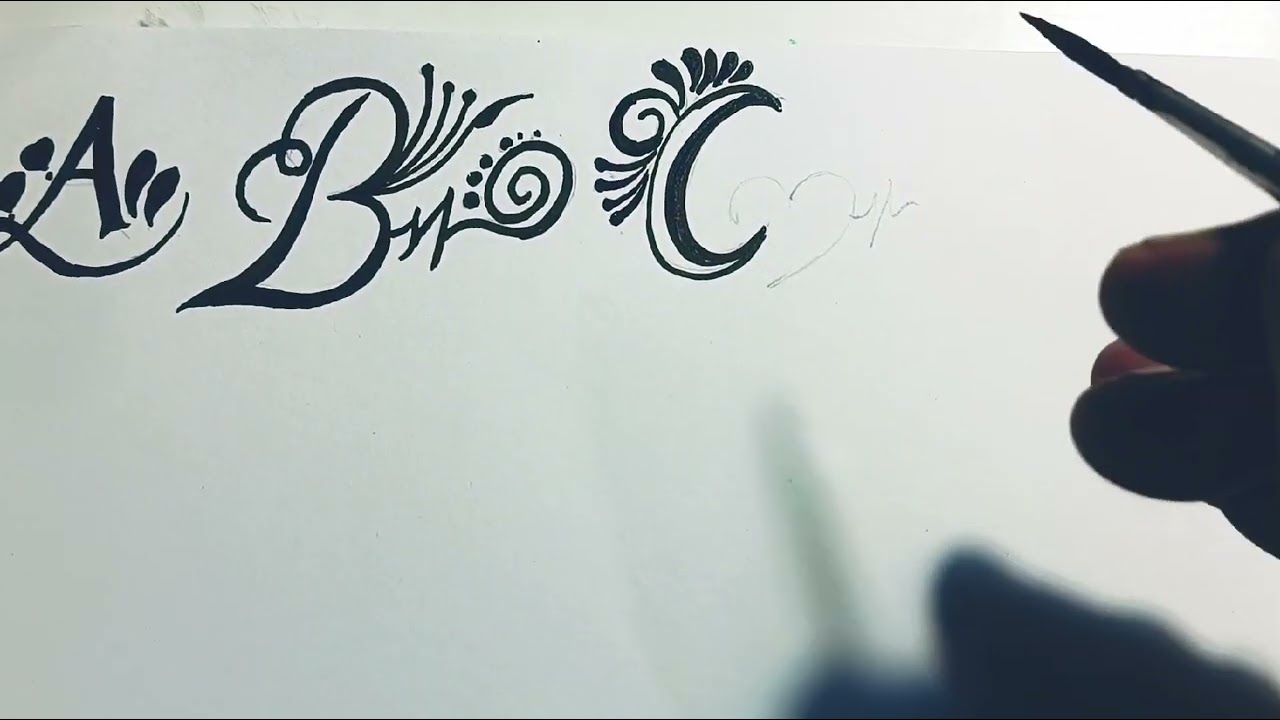 Tattoo Art From Letter A , B And C Beautiful Tattoo design / #sandhya #all #arts 
