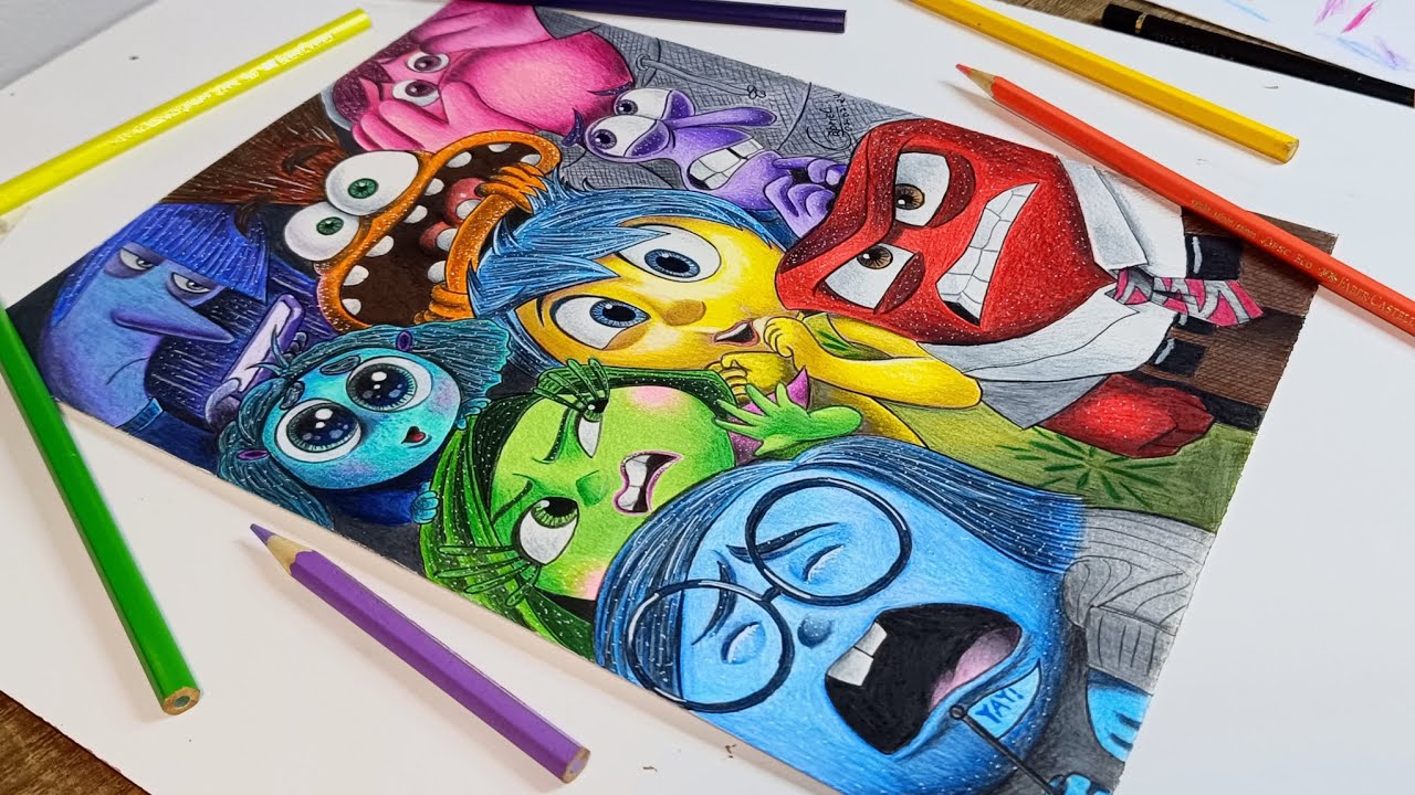 DESENHEI TODAS AS EMOÇÕES DA RILEY - DIVERTIDAMENTE 2