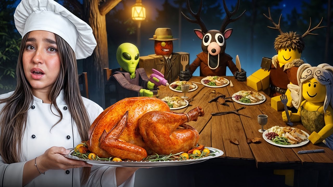 J’ai CUISINÉ pour THANKSGIVING sur 99 NUITS dans la FORÊT 🌲🦃