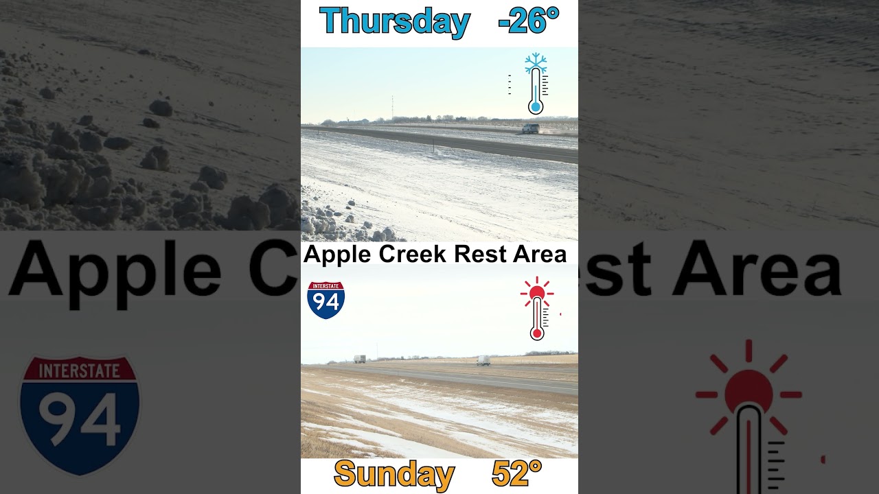 Temperature swing of 78 degrees in 3 days.