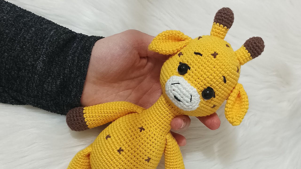 Amigurumi Zürafa Tarifi (Kafa ve Yüz Şekillendirme) #part1 #crochet #amigurumi