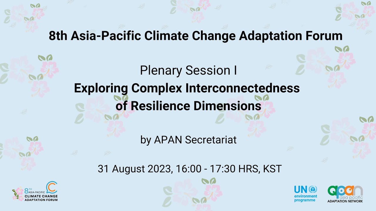 Plenary Session I. Exploring Complex Interconnectedness of Resilience Dimensions