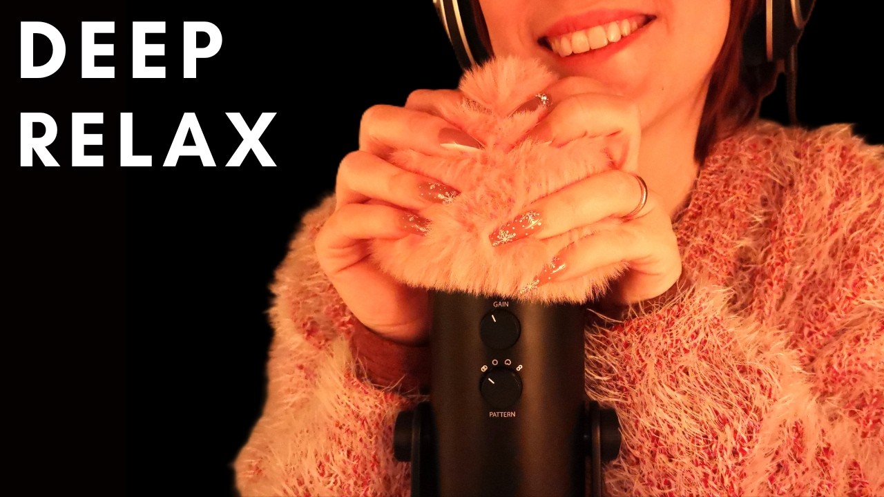 ASMR Relaxing Ear & Scalp Massage 🤍 Whispering Tingles for Deep Sleep with fluffy cover