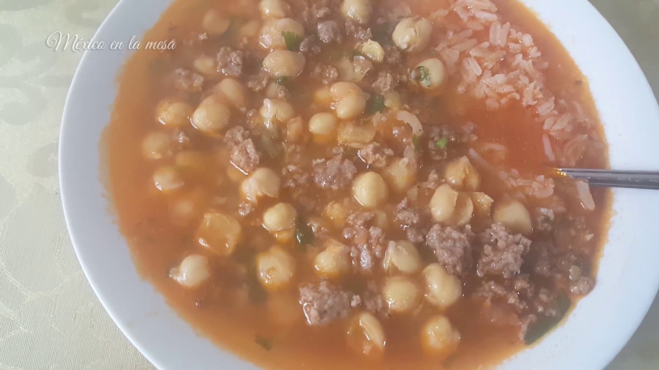 Garbanzos Con Carne Molida