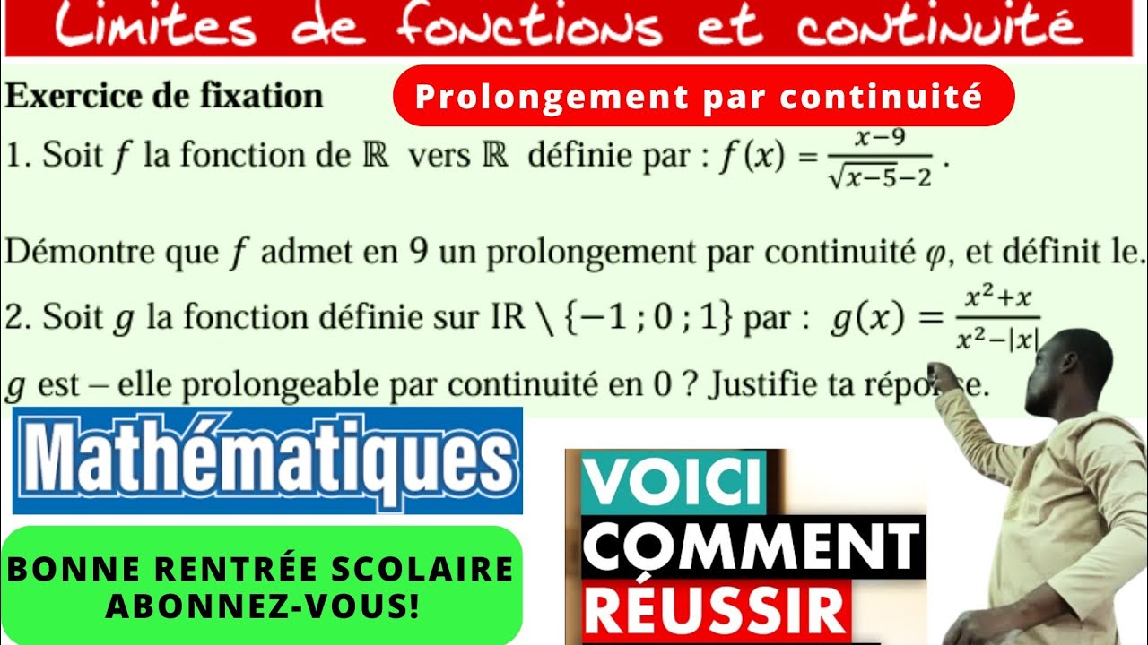 #Prolongement par continuité#cas radical et valeur absolue.