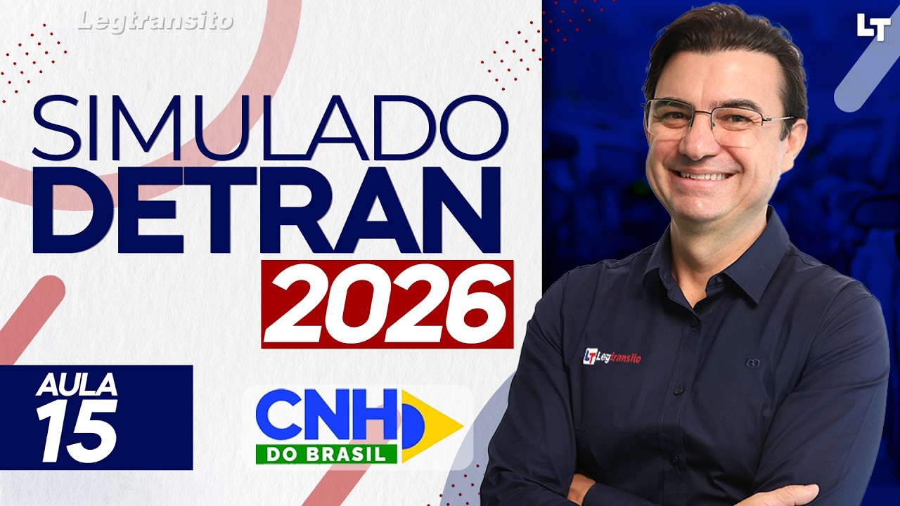 SIMULADO DETRAN QUESTÕES 2026 - AULA 15 #SimuladoLegTransito2026 #Detran2026