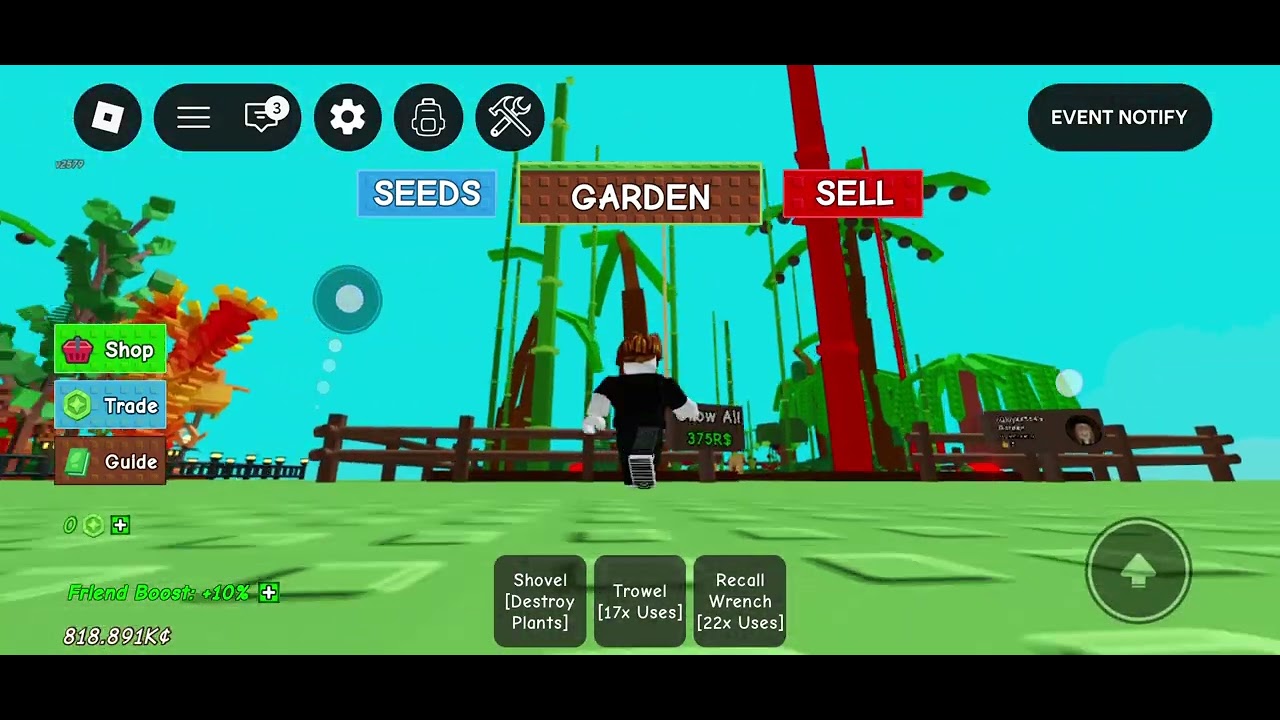 TUTORIAL KAYA DI GAME GROW A GARDEN