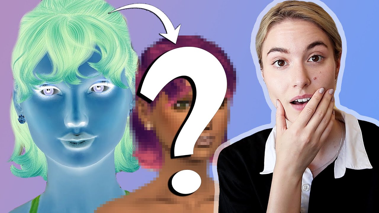 Kan ik een mooie Sim maken met omgekeerde kleuren? | Sims 4 challenge
