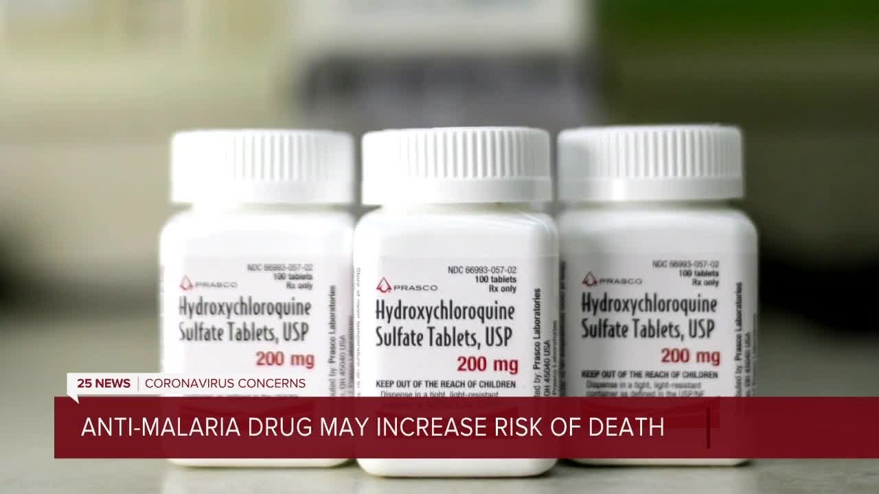 Study: Patients who took chloroquine or hydroxichloroquine at higher risk of death