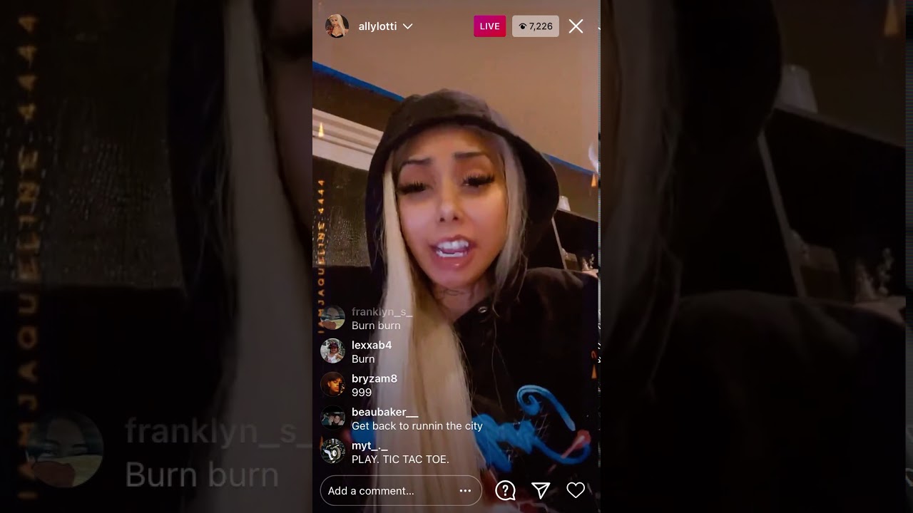 Ally lotti Instagram live listening to unreleased juice wrld songs. Genesis and gekk join.