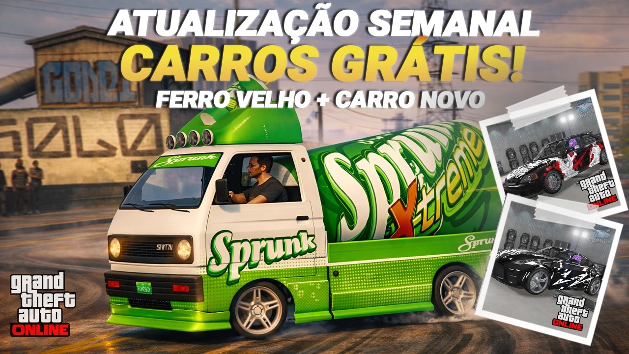 CARROS GRÁTIS + CARRO NO FERRO VELHO + CARRO NOVO | ATUALIZAÇÃO SEMANAL GTA ONLINE