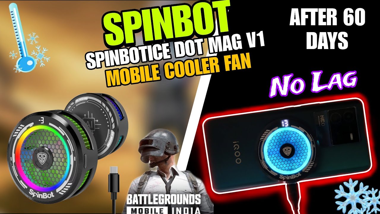 Spinbot Ice Dot Mag V1😍 | Honest Review& Test | After 60 Days Phone Cooler 🔥for Gaming #video