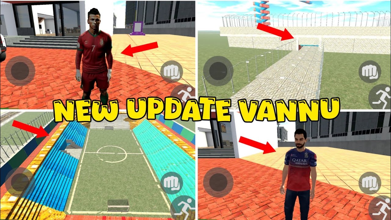 NEW UPDATE😍|VIRAT KOHLI + RONALDO + FOOTBALL STADIUM|KING OF GAMING|INDIAN BIKES DRIVING 3D|(മലയാളം)