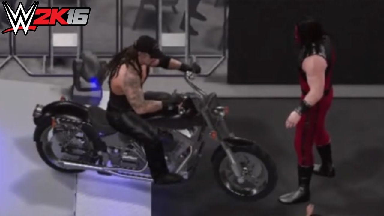 WWE 2K16 The Undertaker American Badass Biker ENTRANCE BREAKOUT vs Kane!!!! (PS4)