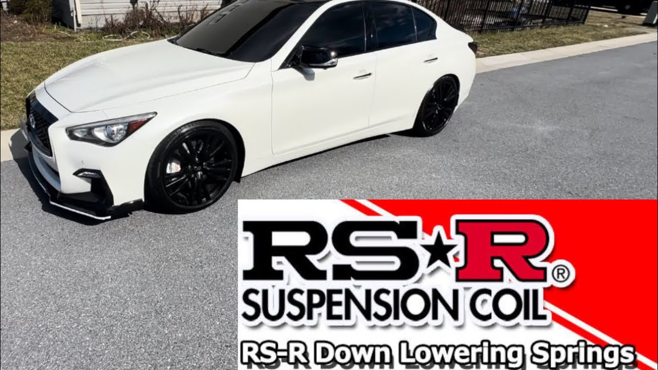 Infiniti q50 gets lowered | rsr down lowering springs