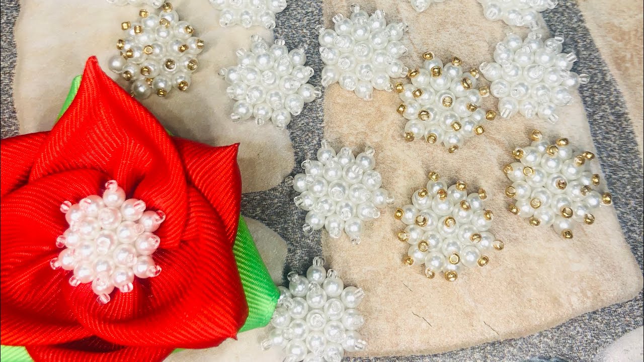 Cómo hacer centros de perlas para flores