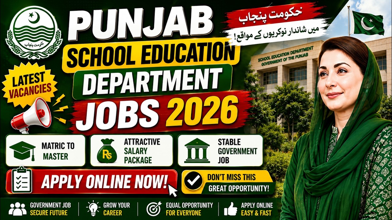 School Education Department Punjab Jobs 2026 Online Apply | New Govt Jobs 2026 | Education Dept Jobs