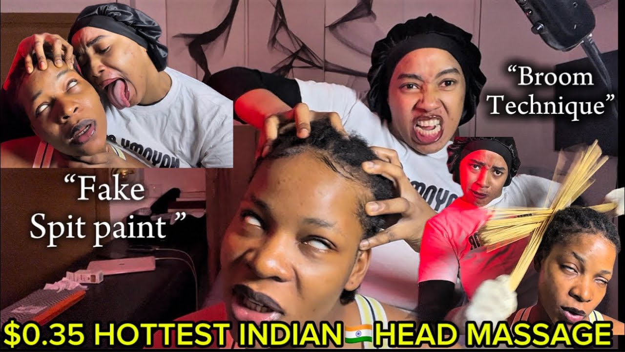 ASMR✨INDOOR STREET INDIAN🇮🇳HEAD& EAR INTENSE MASSAGE,SPITPAINT THAT SENT KAMSI TO ANOTHER DIMENSION