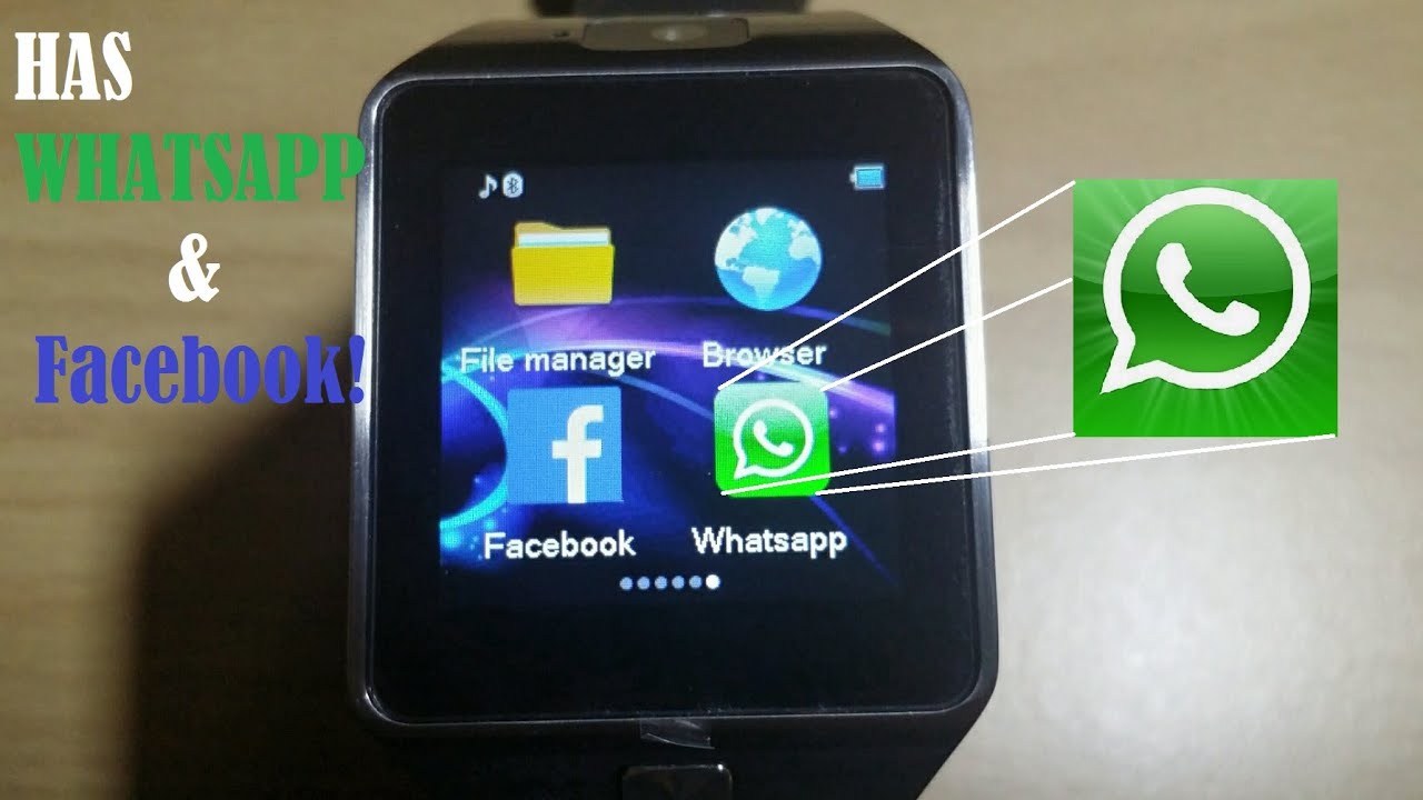 Новые умные часы DZ09: WhatsApp и Facebook