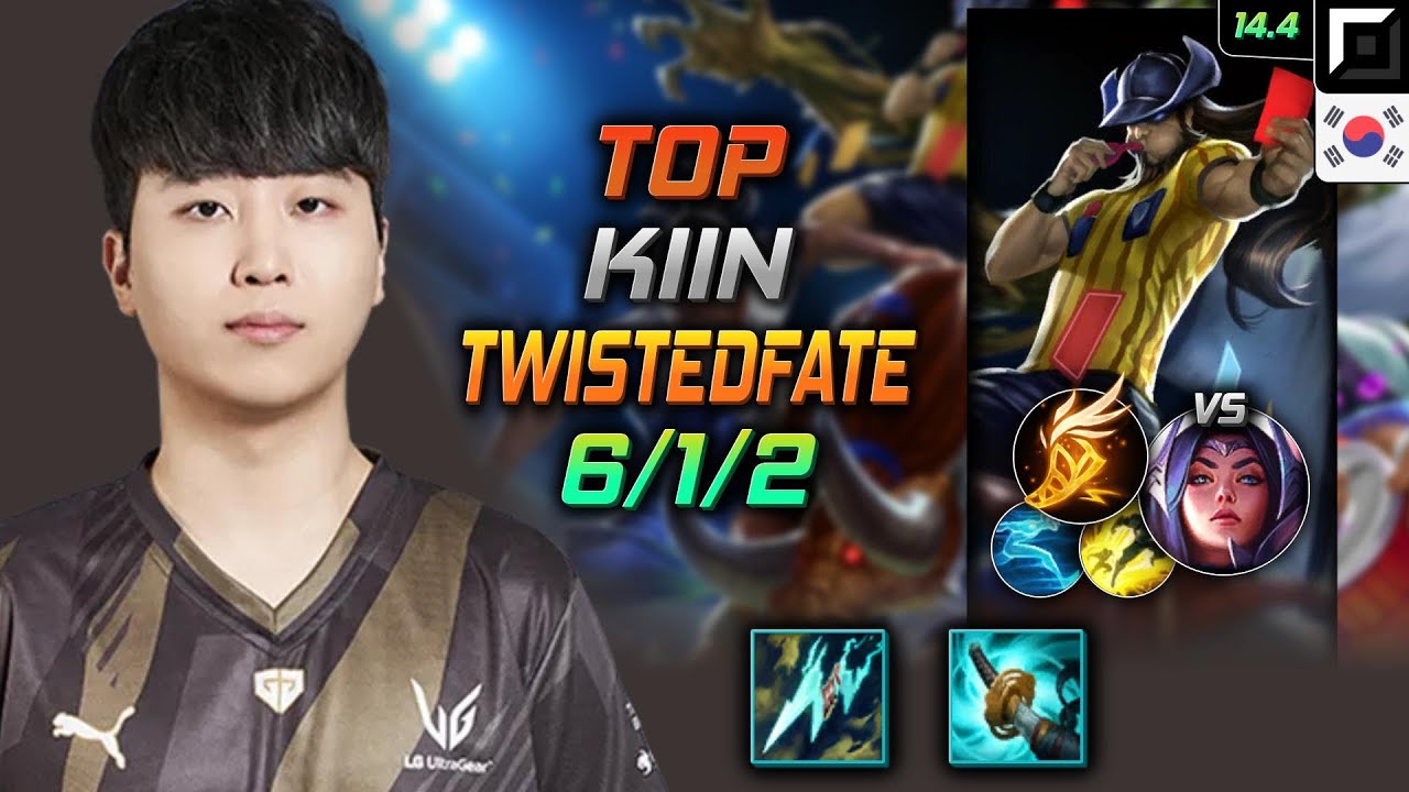 Twisted Fate Top Build Kiin Statikk Shiv Fleet Footwork - LOL KR Challenger Patch 14.4