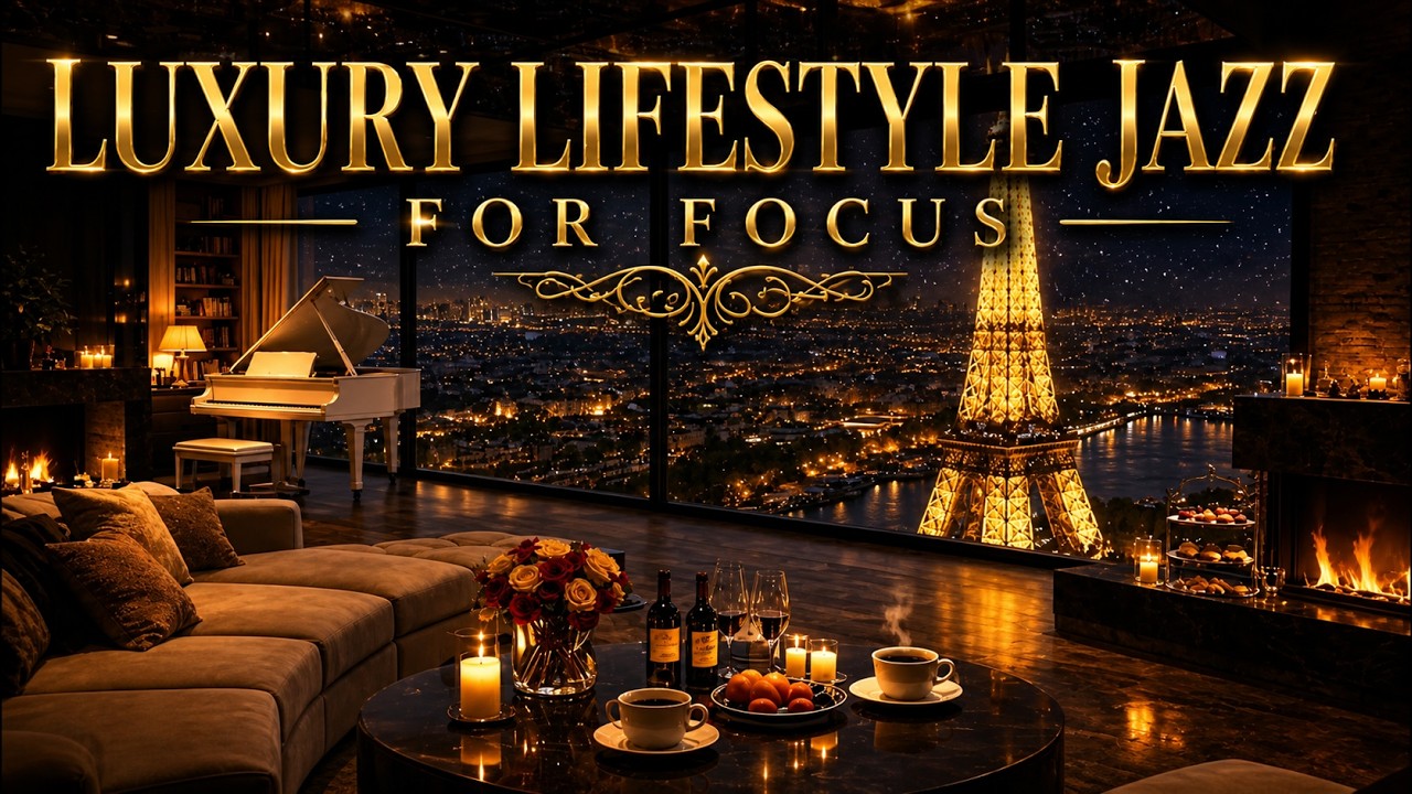 Luxury Paris Lounge Jazz | Smooth Piano & Sax Café BGM  ♥️ Paris Executive Lounge  ☕