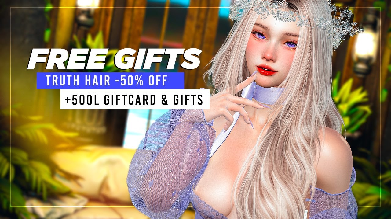 500L GIFTCARD FREE | -50% SALE TRUTH Hair Store | FREE VIP Gifts Second Life 2026