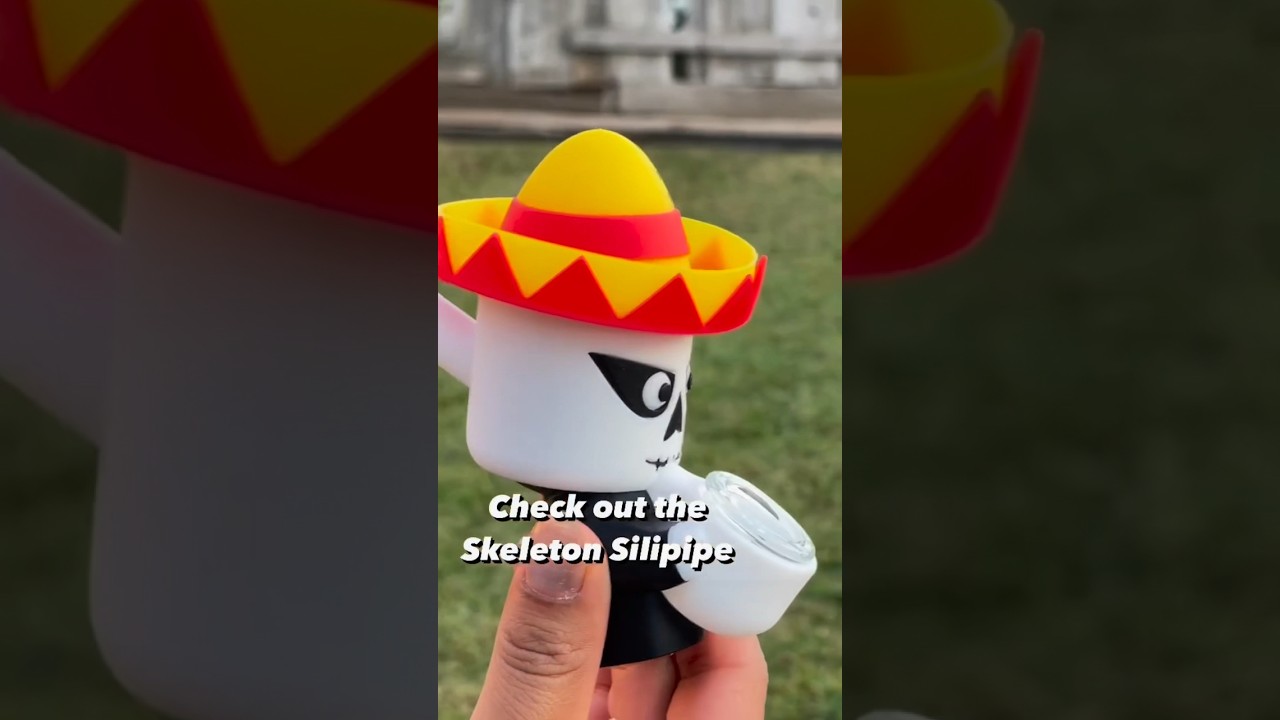 Check out the Daily High Club x Silipipe Smoking Skeleton Character! #silicone #pipe