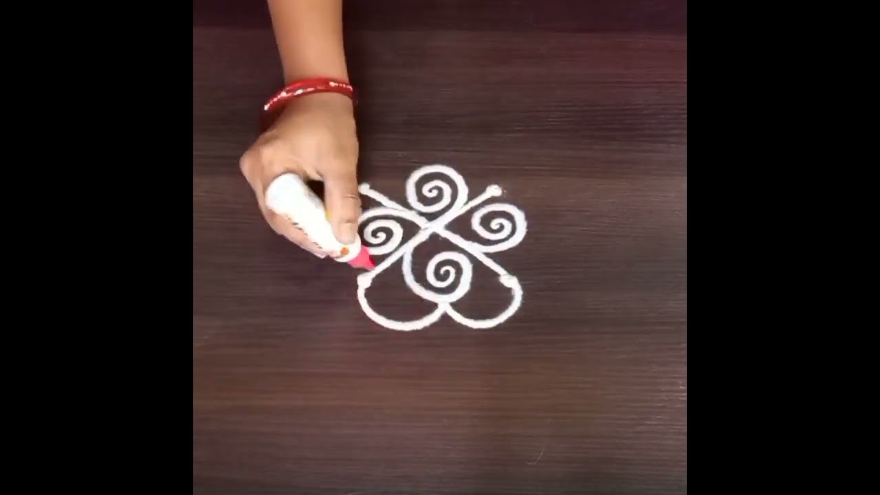 Super simple daily small🤏🤏 rangoli design 
