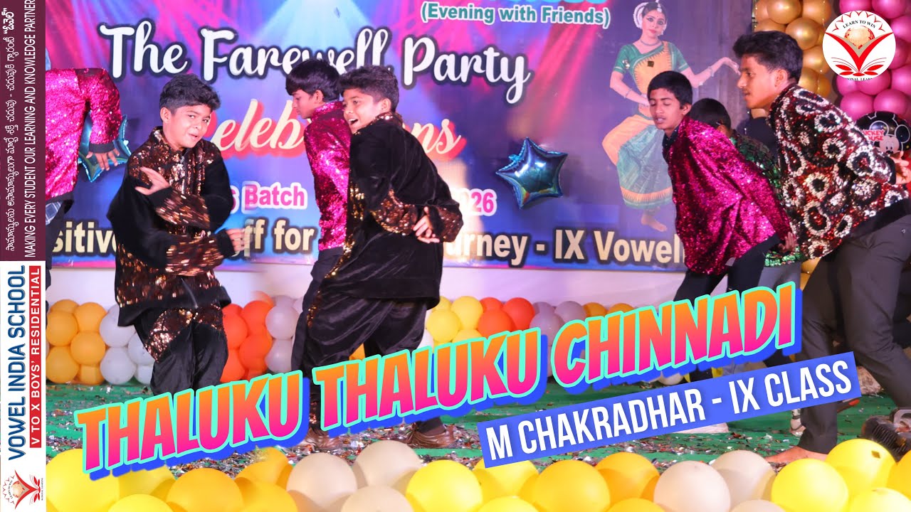 THALUKU THALUKU CHINNADI SONG DANCE BY M CHAKRADHAR 9TH CLASS | YAARON KI SHAAM - THE FAREWELL 2026
