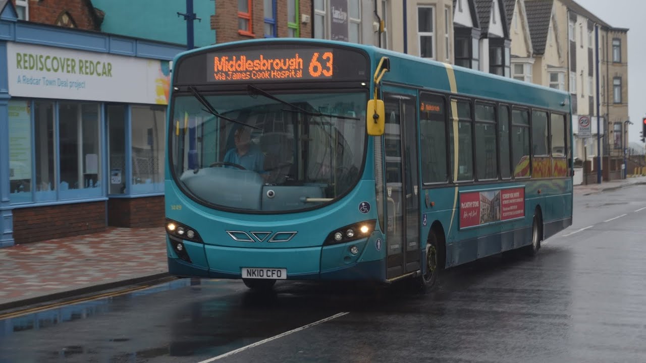 Arriva North East Old Frequenta Liveried Wright Pulsar 2 on 63 to Middlesbrough (1449)+(NK10 CFO)