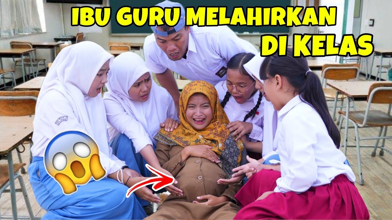 GAWAT IBU GURU HAMIL MELAHIRKAN DI DALAM KELAS SEKOLAH | CHIKAKU FAMILY