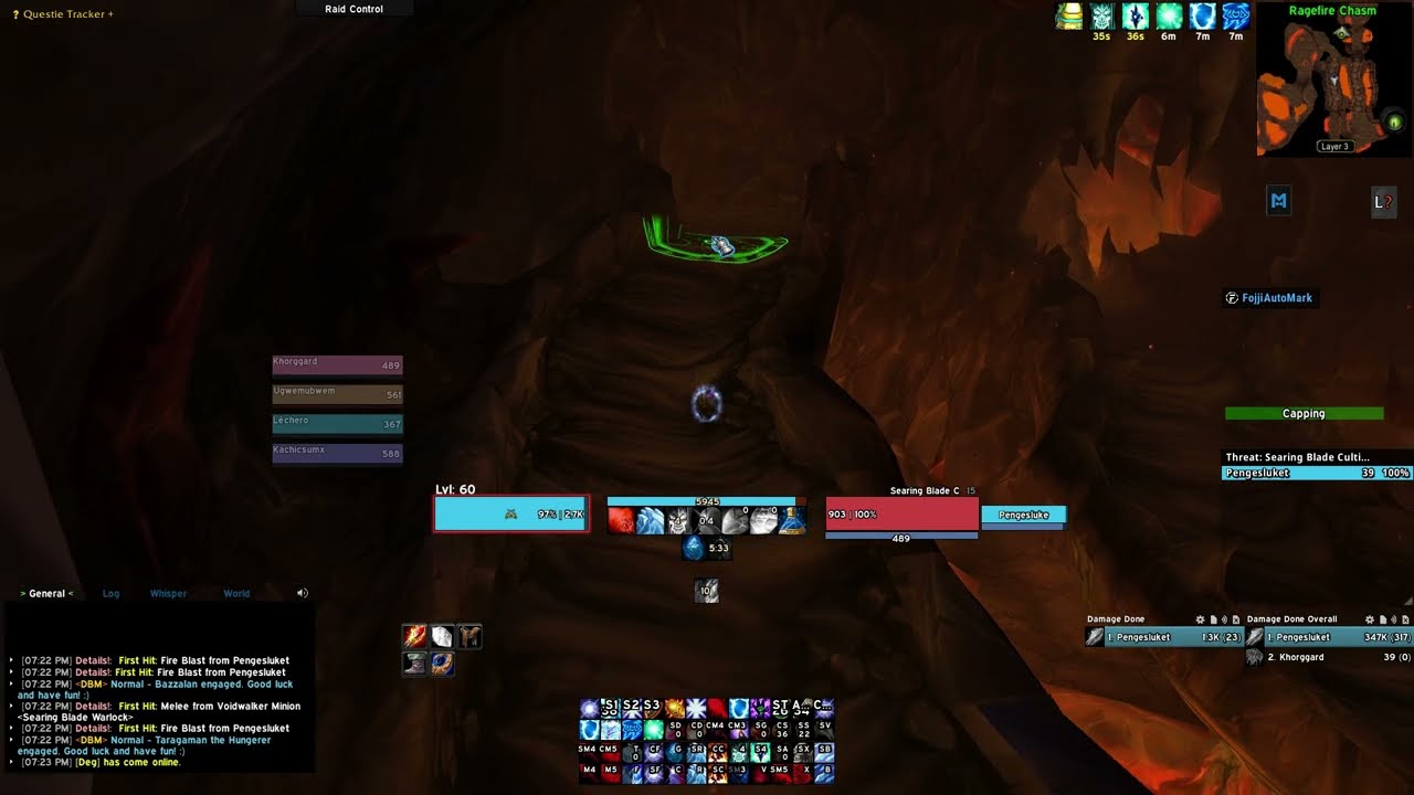 WoW Classic Anniversary Ragefire Chasm (RFC) Mage Boost 140 Mobs Full Clear 6 min runs [No Zanza]