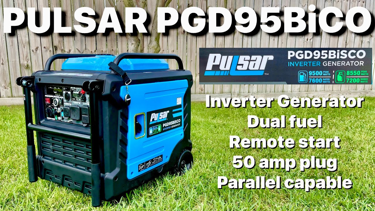Pulsar 9500 Watt Super Quiet Dual Fuel Inverter Generator with CO Alert and Remote Start | Unboxing