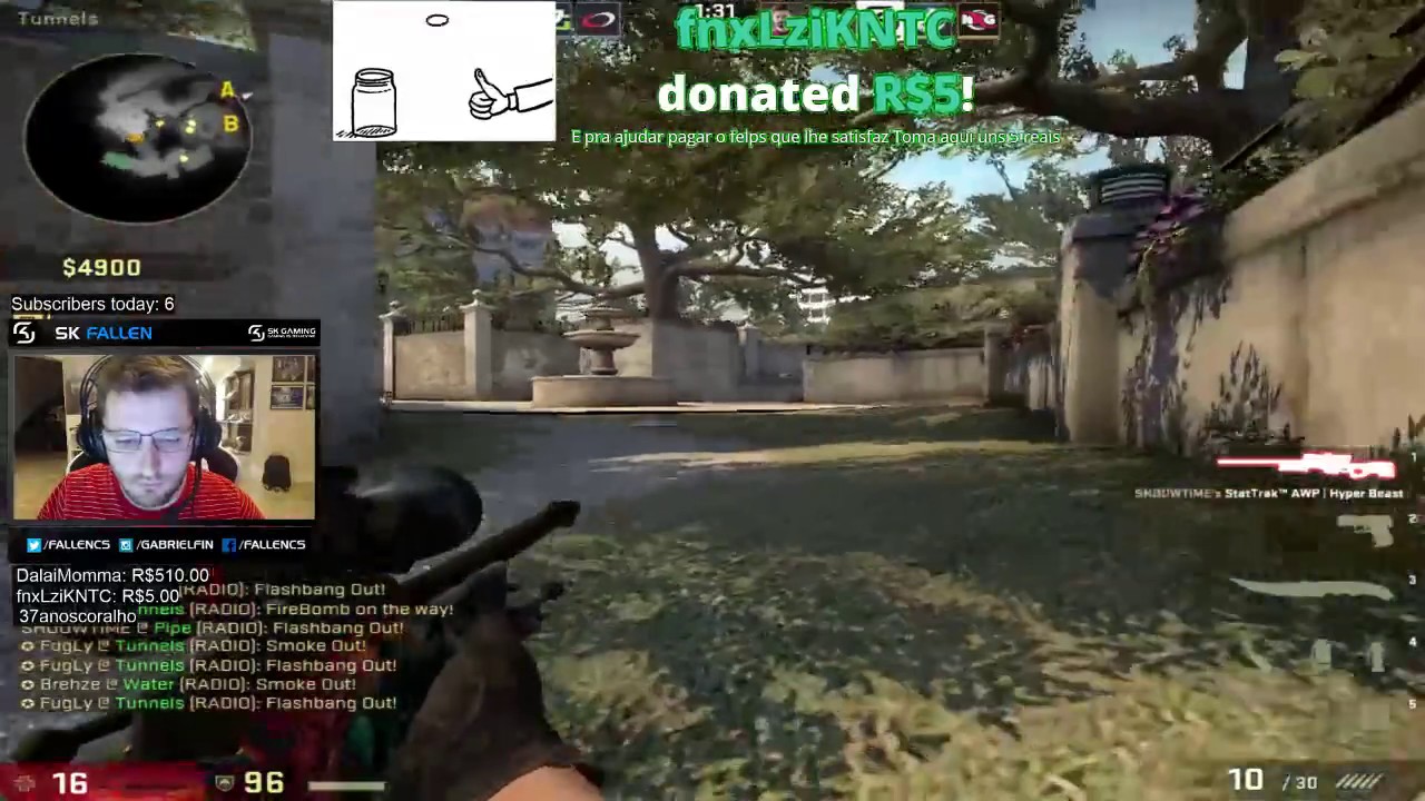FNX faz doa&ccedil;&atilde;o a FALLEN na stream com ar IR&Ocirc;NICO