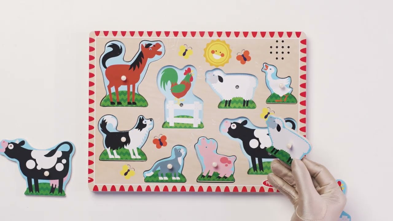 Farm Animal Puzzle Play! 🐮🐴🐶 Match & Say the Sounds | Speech & Early Learning