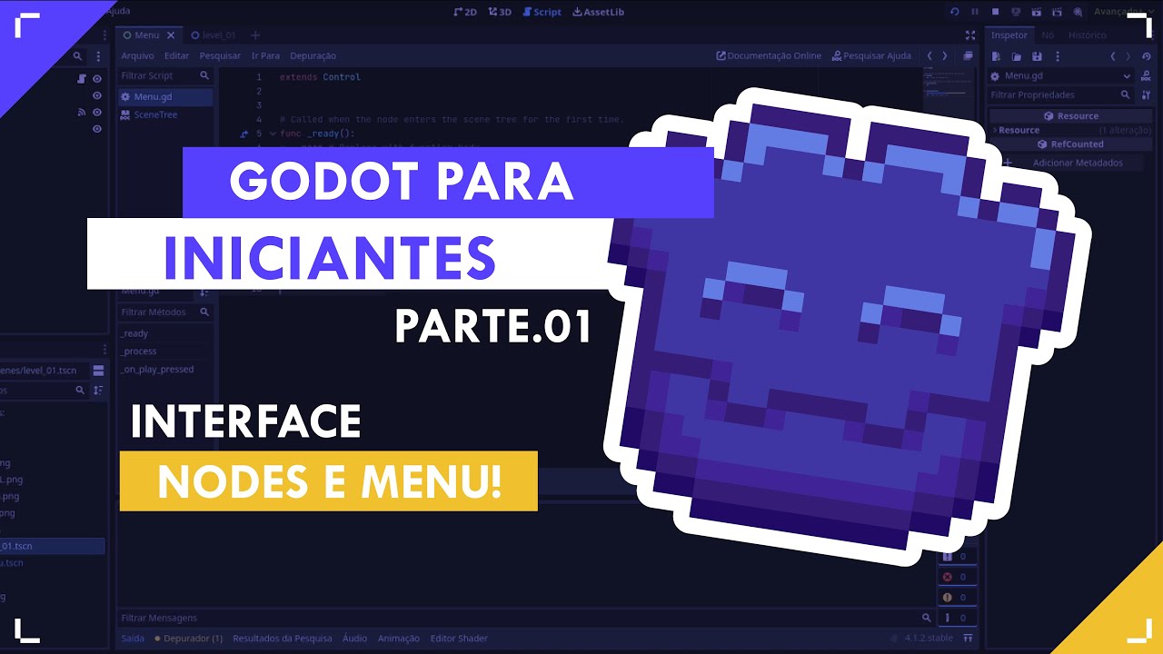 GODOT para Iniciantes: Point and Click - Interface, nodes e sinais - Pt 01