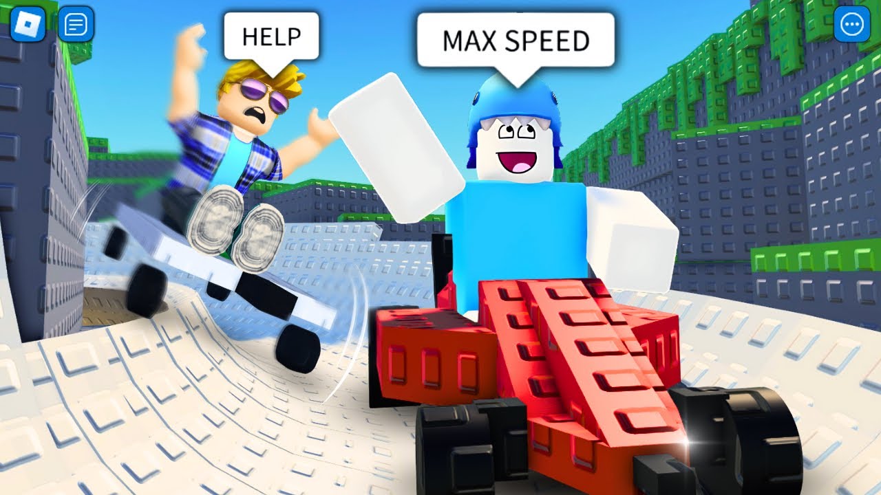 ROBLOX: катайся на тележке с горки 🚗 СМЕШНЫЕ МОМЕНТЫ