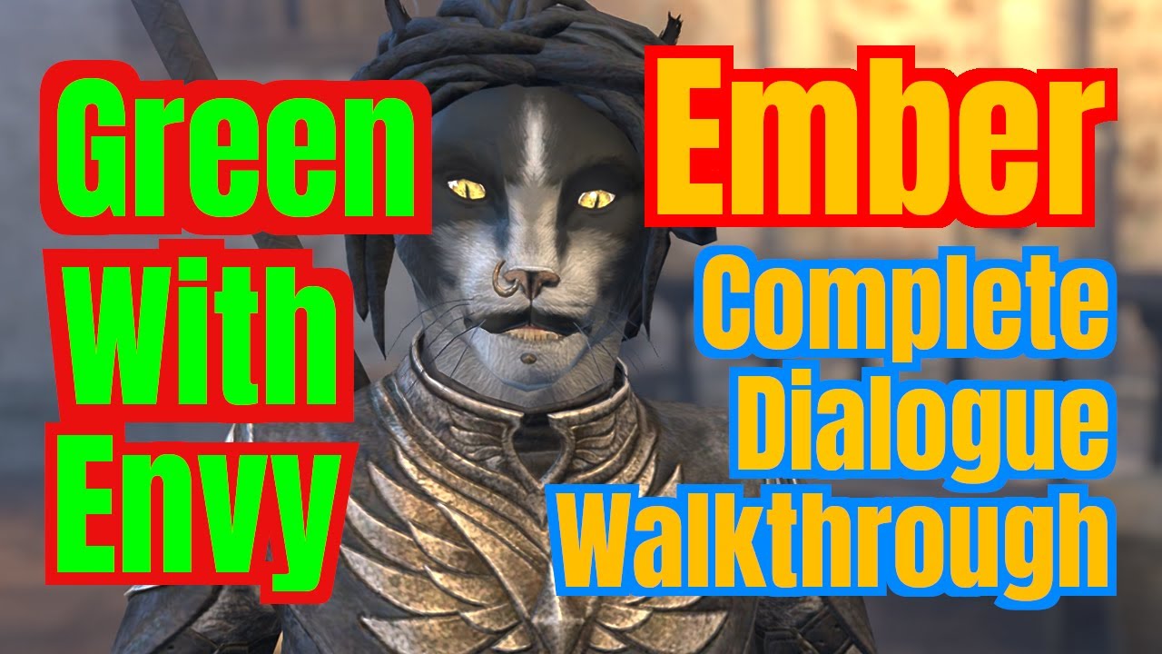 Green With Envy Quest Full Dialogue Walkthrough. Ember the Khajiit in ESO High Isle