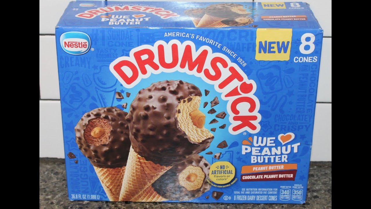 Nestle Drumstick We Love Peanut Butter Frozen Dairy Dessert Cones Review