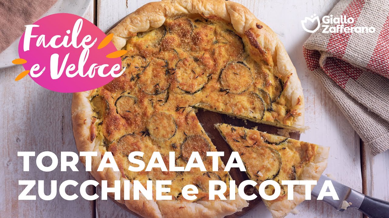 TORTA SALATA ZUCCHINE e RICOTTA: RICETTA SALVACENA PERFETTA😉🌿💚🤍