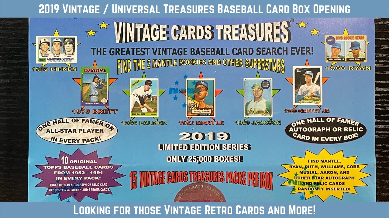 2019 Vintage (Universal) Cards Treasures Baseball Card Box Opening