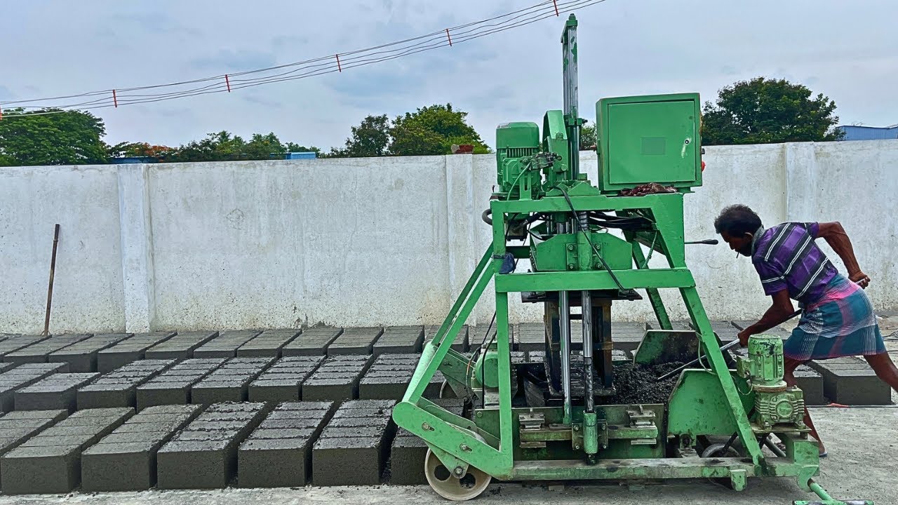 Behind The Scenes : Solid Cement Block Manufacturing | Process #hardworking #block 