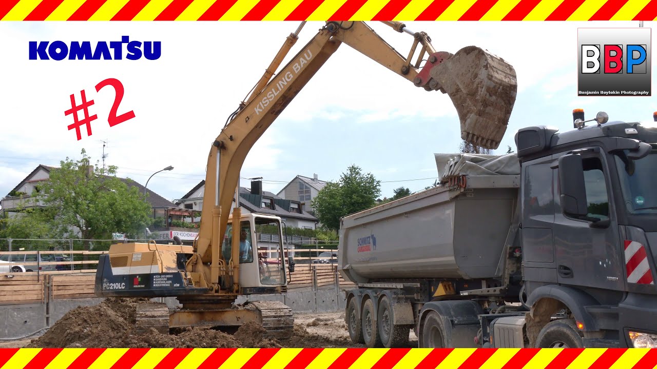 Komatsu PC210LC & Mercedes-Benz AROCS Tipper Trailer Trucks, Schwaikheim, Germany, 2021. #2