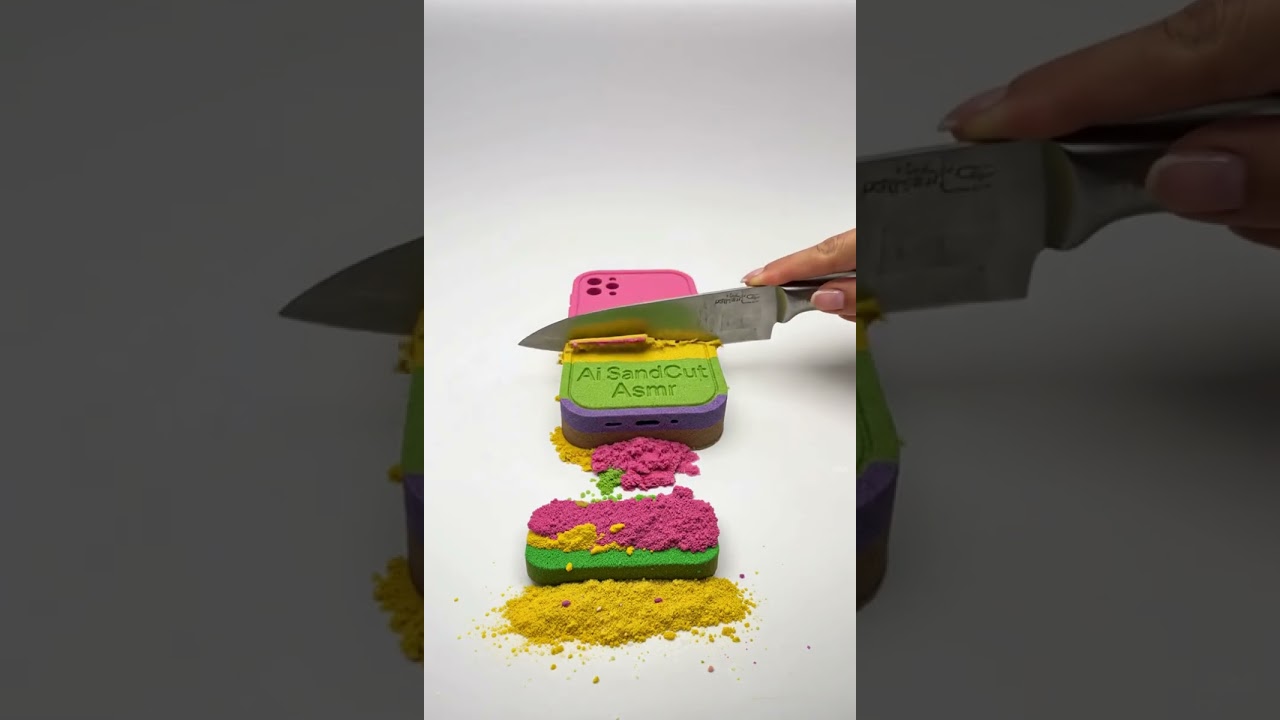 Sand Phone Cutting &ndash; Ultimate ASMR Relaxation with Satisfying Sand Texture! 😍📱