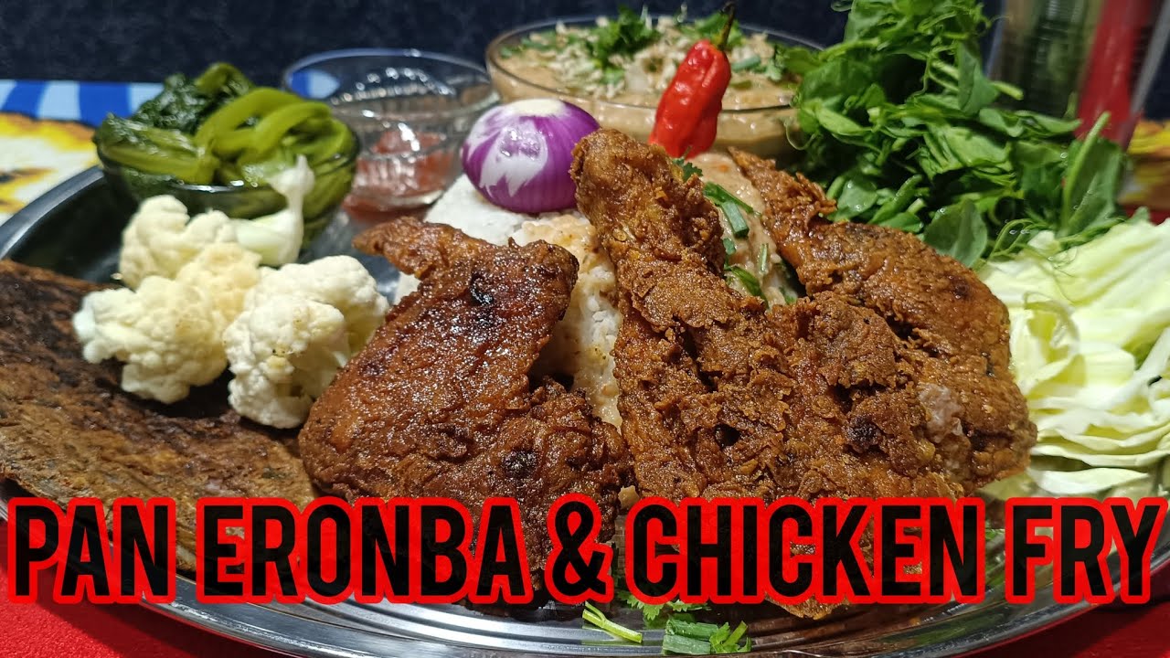 PAN ERONBA & CHICKEN🐓 FRY#mukbang 