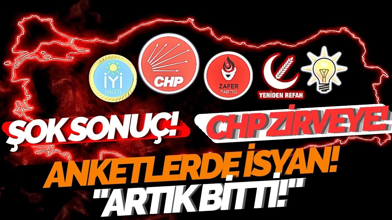 📊BOMBA ANKET:AK PARTİ'NİN KALELERİ YIKILDI❗%6 ERİME ŞOKU❗CHP ZİRVEDE, ZAFER VE YRP FİŞİ &Ccedil;EKTİ:BİTTİ❗